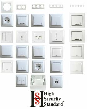 12x Gunsan Visage Schalter Steckdose Taster Sat TAE Jalousie Rahmen Dimmer wählen